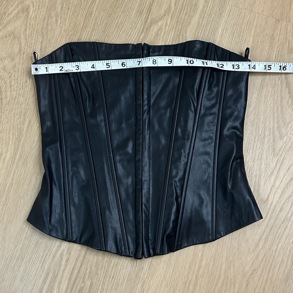 Zara Faux Leather Corset Top XS - Picture 7 of 15